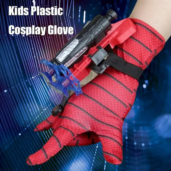 Spider-Man launcher suction cups gloves spit silk can send shooting soft bullet gun manual toy gun boys children's gifts - MEACAOFG