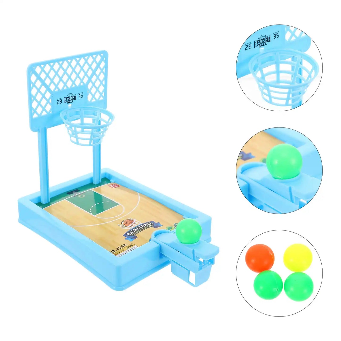 Mini Desktop Basketball Game Stand Double Finger Slingshot Shooting Machine Children's Parent-Child Interactive Educational Toys - MEACAOFG