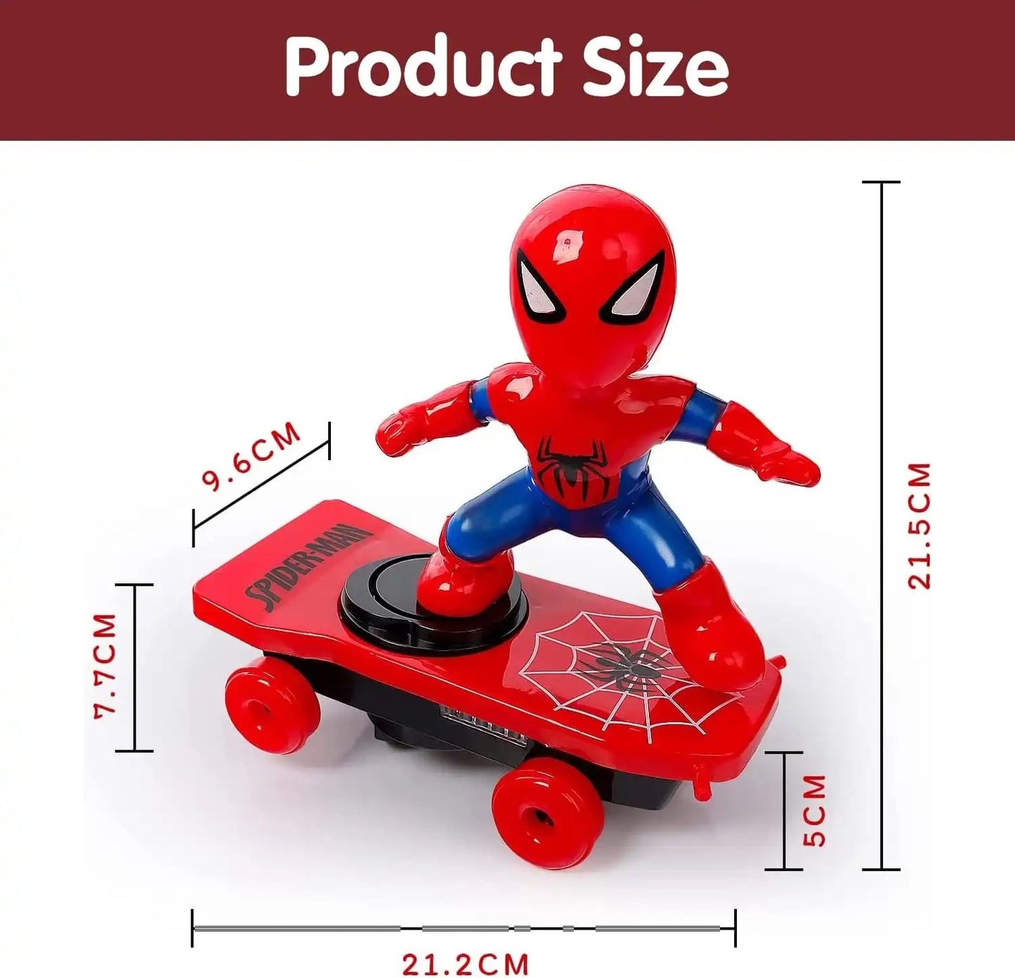 Spider Man stunt toy car. children's toys with lights and sounds. mini Spider Man toys. stunt toy car. Spider Man toy scooter. light up toy car. suitable for children aged 3 years and above - MEACAOFG