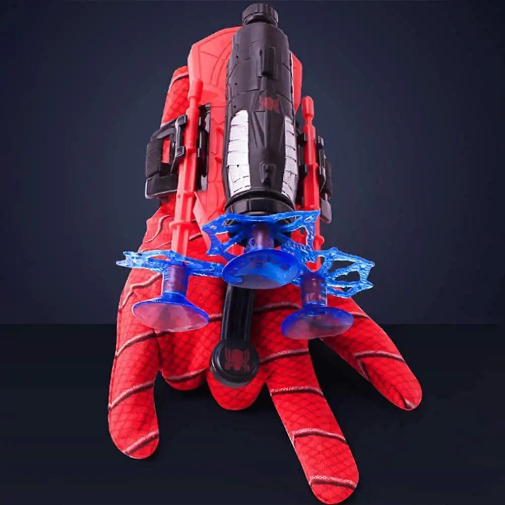 Spider-Man launcher suction cups gloves spit silk can send shooting soft bullet gun manual toy gun boys children's gifts - MEACAOFG