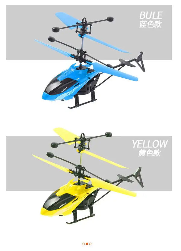 Two channels hovering remote control helicopter fall-proof induction hovercraft rechargeable light aircraft children's toys children's gifts - MEACAOFG