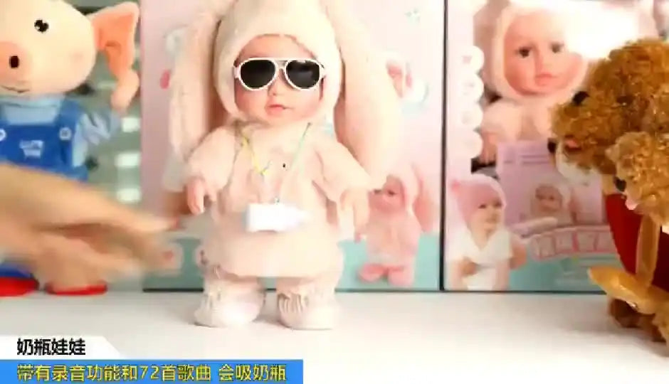 Surprise Lol Reborn Baby Doll Children's Electric Plush Feeding Bottle Doll Can Sing Dance Walk Talk Learn Tongue Girl 120 Songs - MEACAOFG