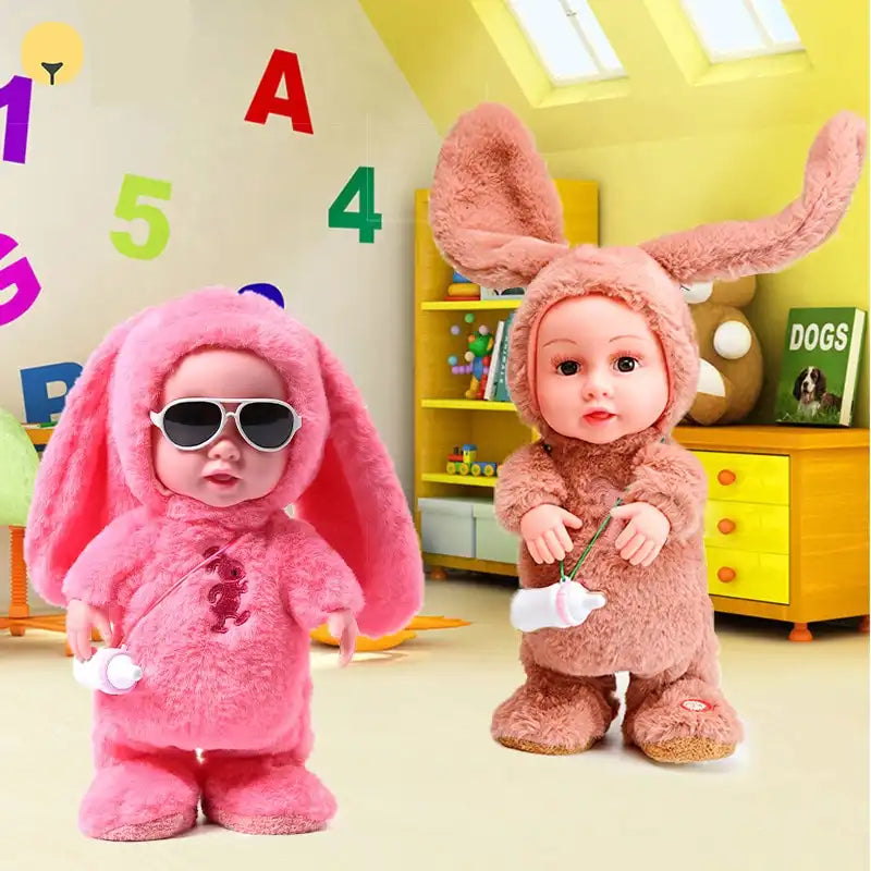 Surprise Lol Reborn Baby Doll Children's Electric Plush Feeding Bottle Doll Can Sing Dance Walk Talk Learn Tongue Girl 120 Songs - MEACAOFG