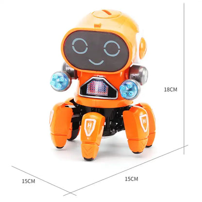 Kids Dance Robots Music Toys LED 6 Claws Robot Birthday Gift Toys For Children Early Education Baby Toy Boys Girls - MEACAOFG