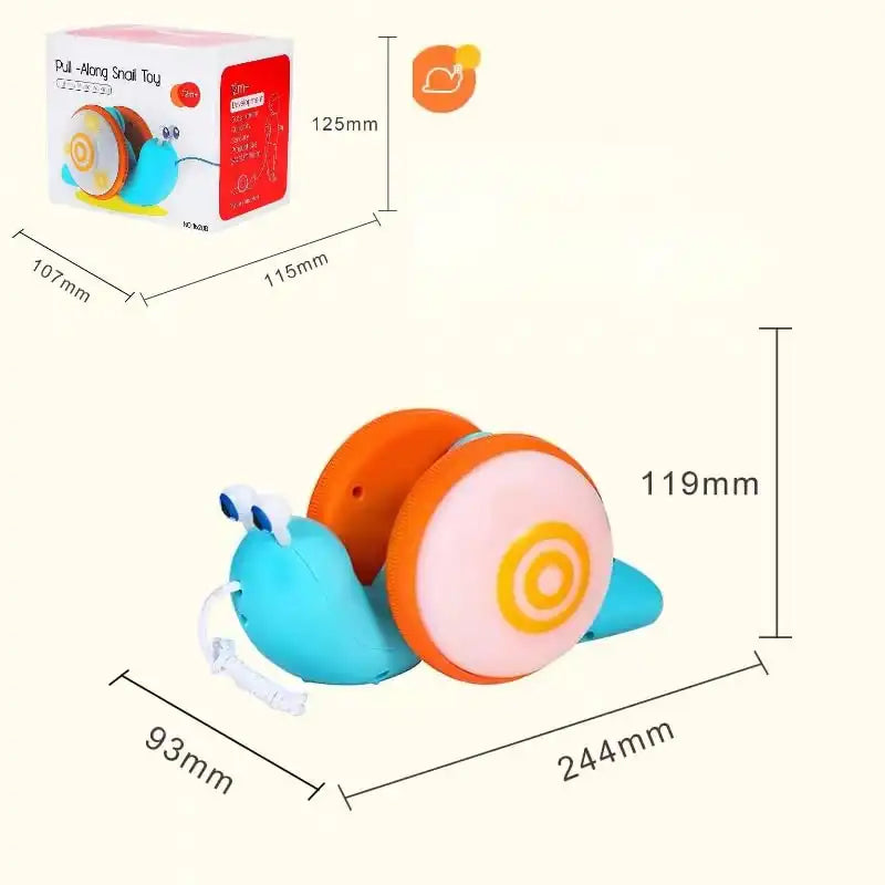 Snail leash toys electric reptile fibre rope luminous 1-2 years old 3 children educational boys girls baby net red - MEACAOFG