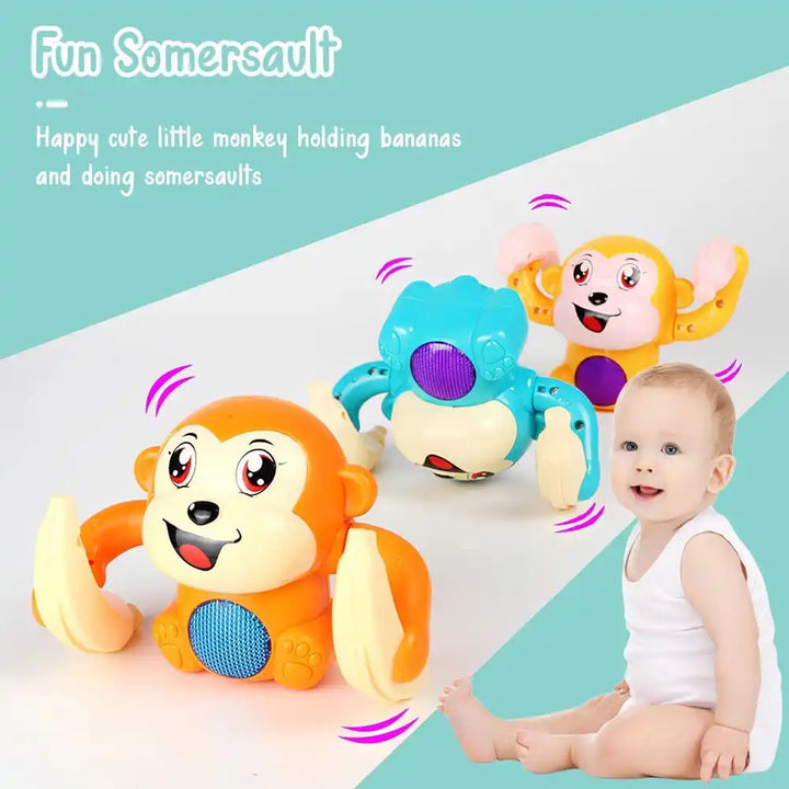Baby baby toys 0-1 years old infants 0 to 3 months 6 months 12 or more children head up practice tumbling monkey - MEACAOFG