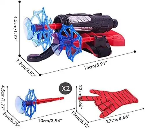 Spider-Man launcher suction cups gloves spit silk can send shooting soft bullet gun manual toy gun boys children's gifts - MEACAOFG