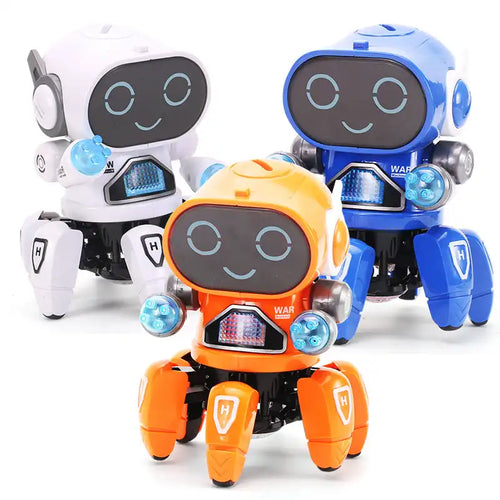 Kids Dance Robots Music Toys LED 6 Claws Robot Birthday Gift Toys For Children Early Education Baby Toy Boys Girls - MEACAOFG